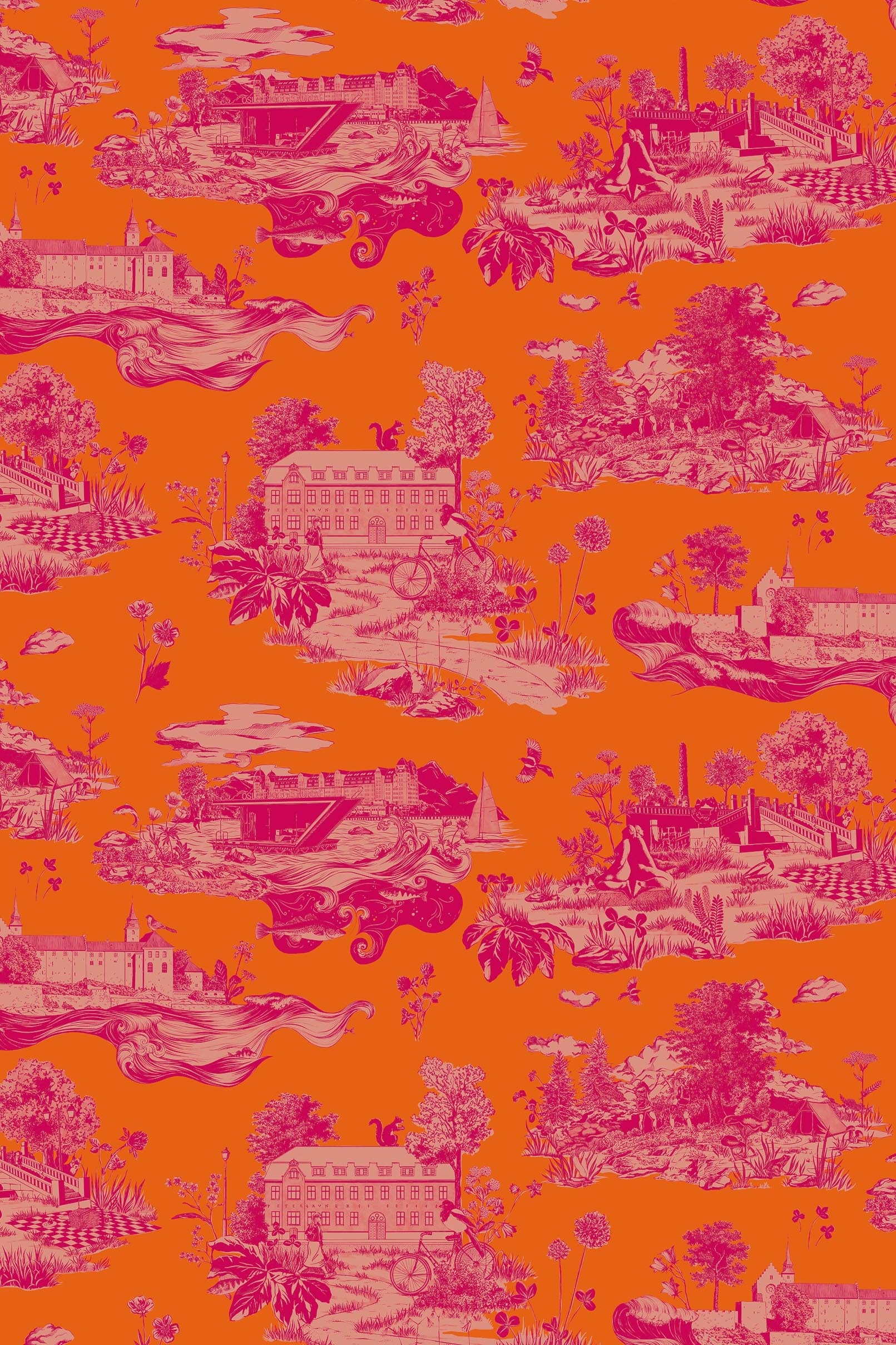  The Oslo Toile Poppy