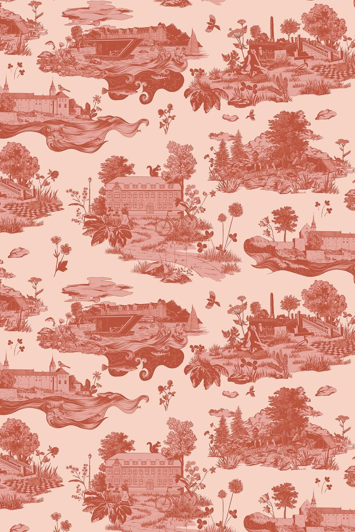  The Oslo Toile Terracotta