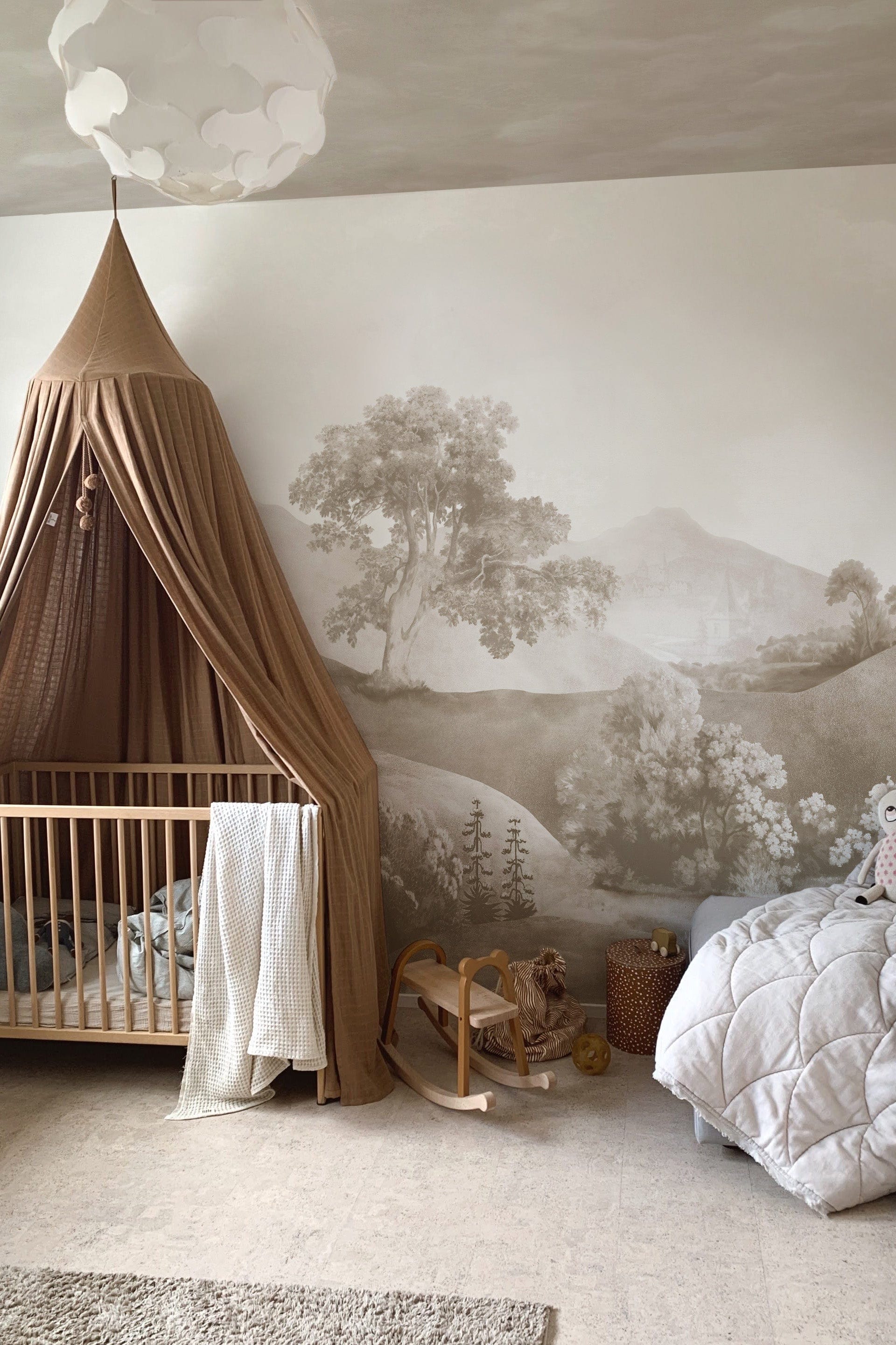  Vintage Landscape Sky Beige