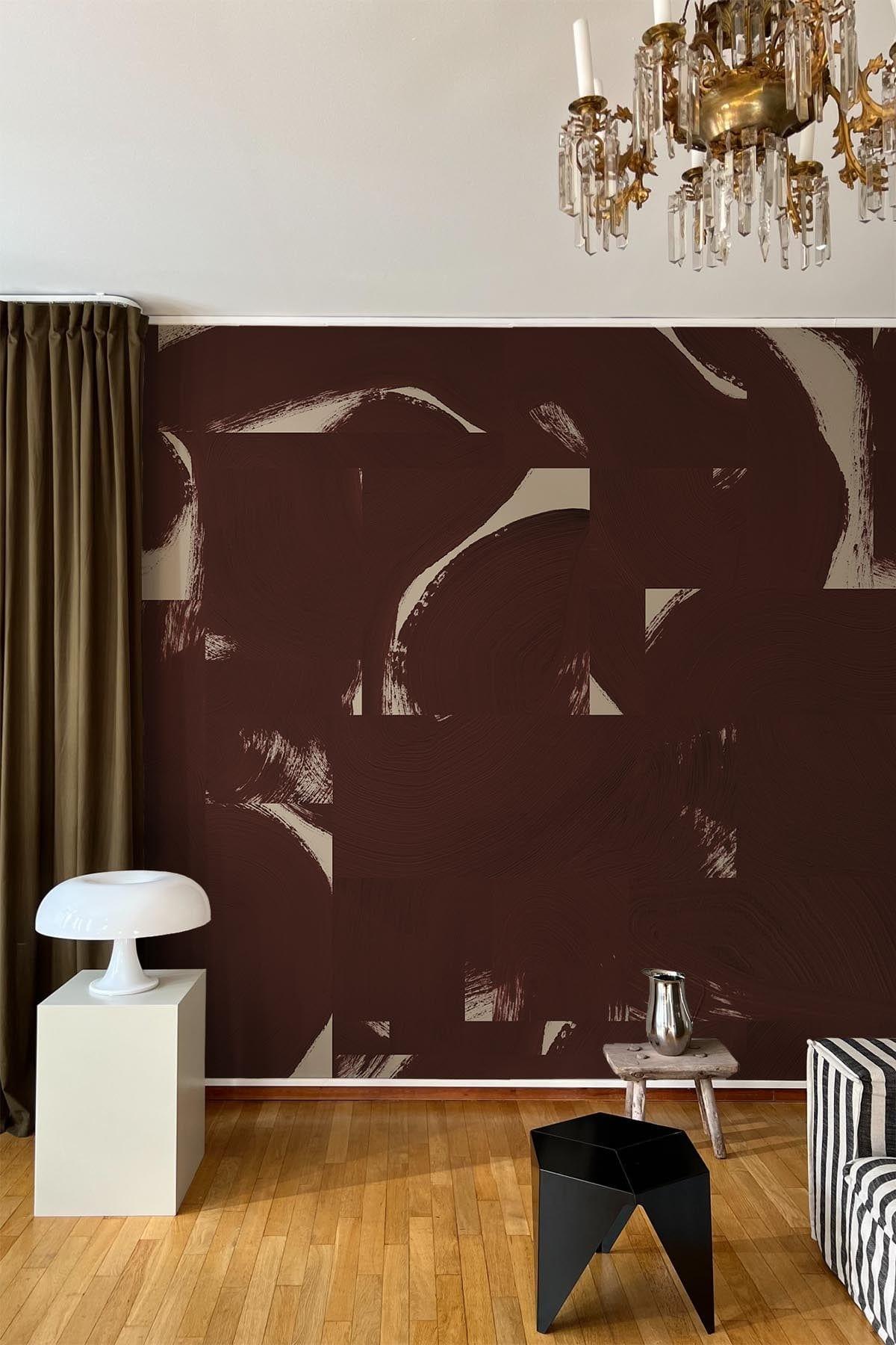  Brushed Tiles Burgundy