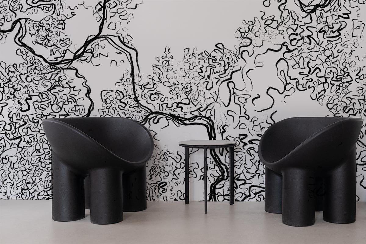  Abstract Sketch Black