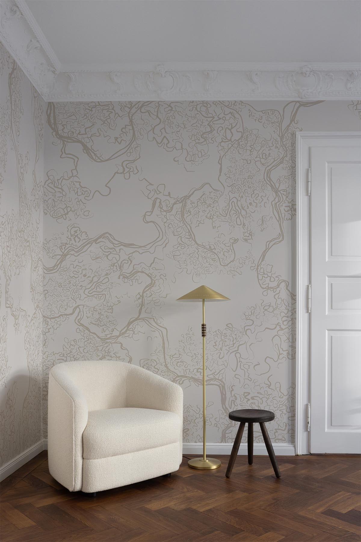  Abstract Sketch Pale Beige