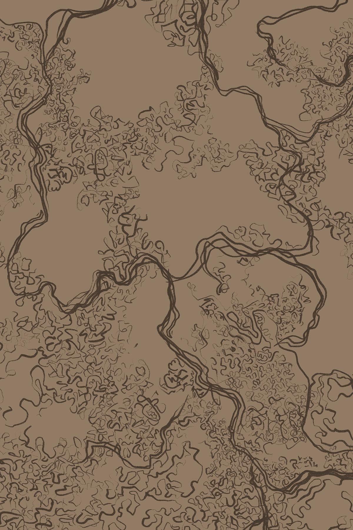  Abstract Sketch Brown