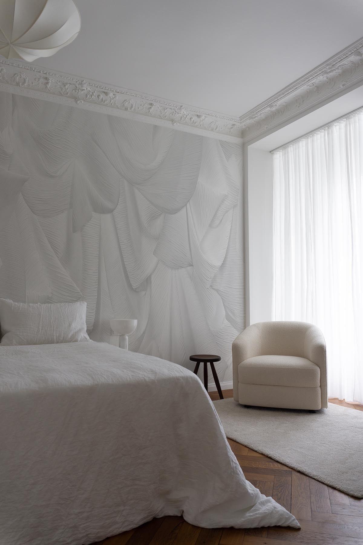  Draped Wall White