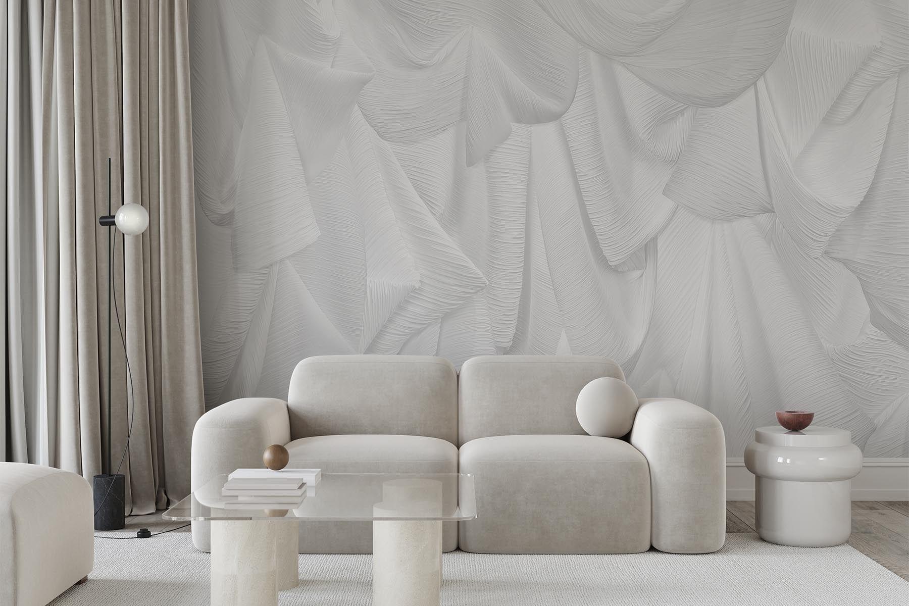  Draped Wall White