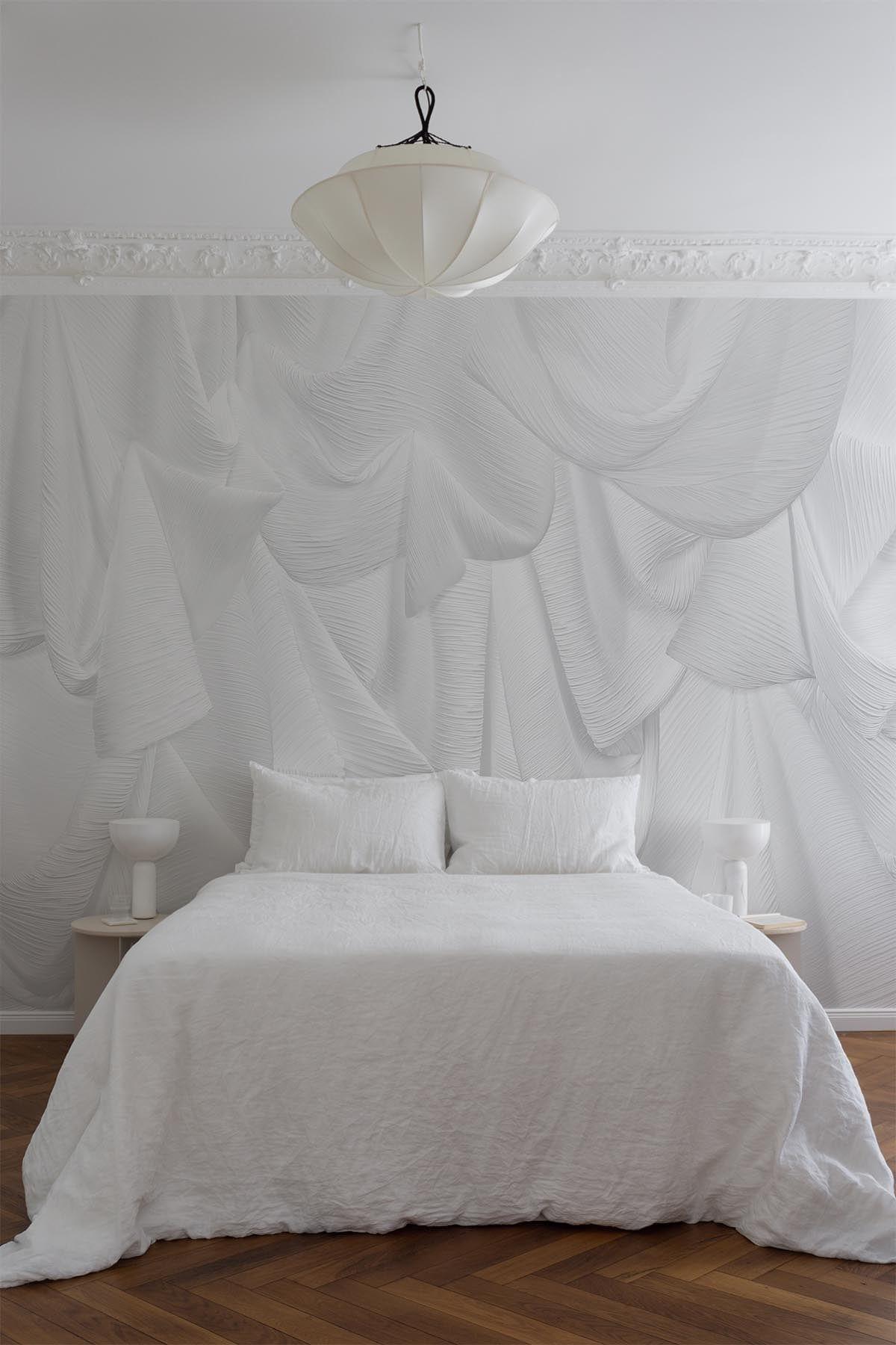  Draped Wall White