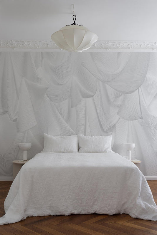  Draped Wall White