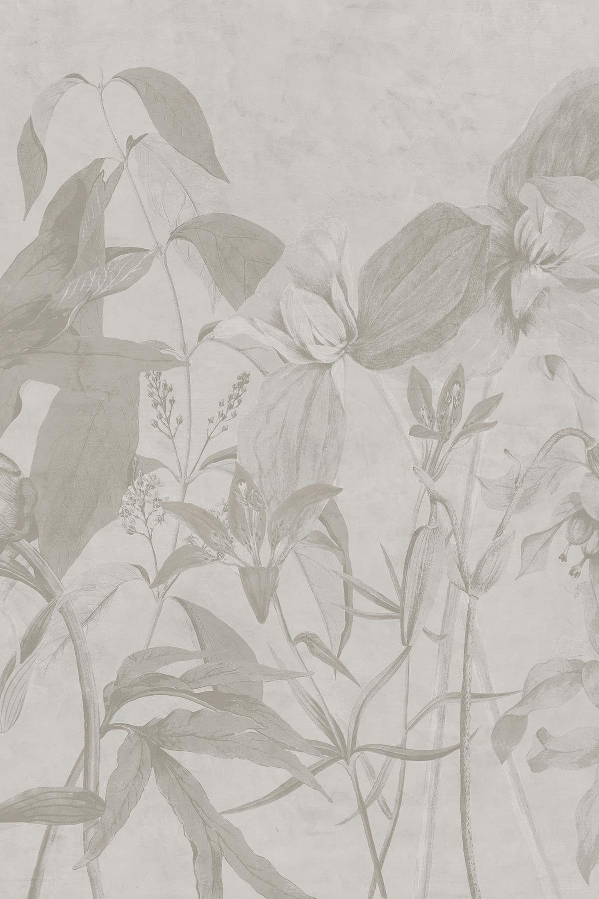  Luxe Botanical Mural Pale Beige