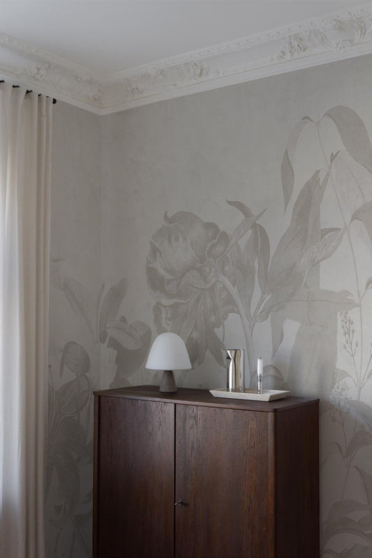 Luxe Botanical Mural Pale Beige
