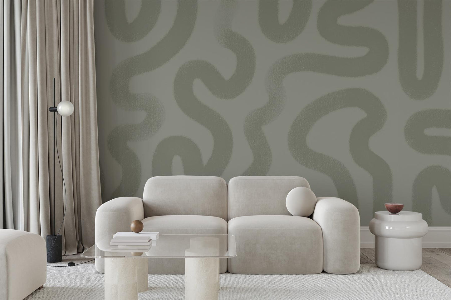  Organic Brushstroke Dusty Green