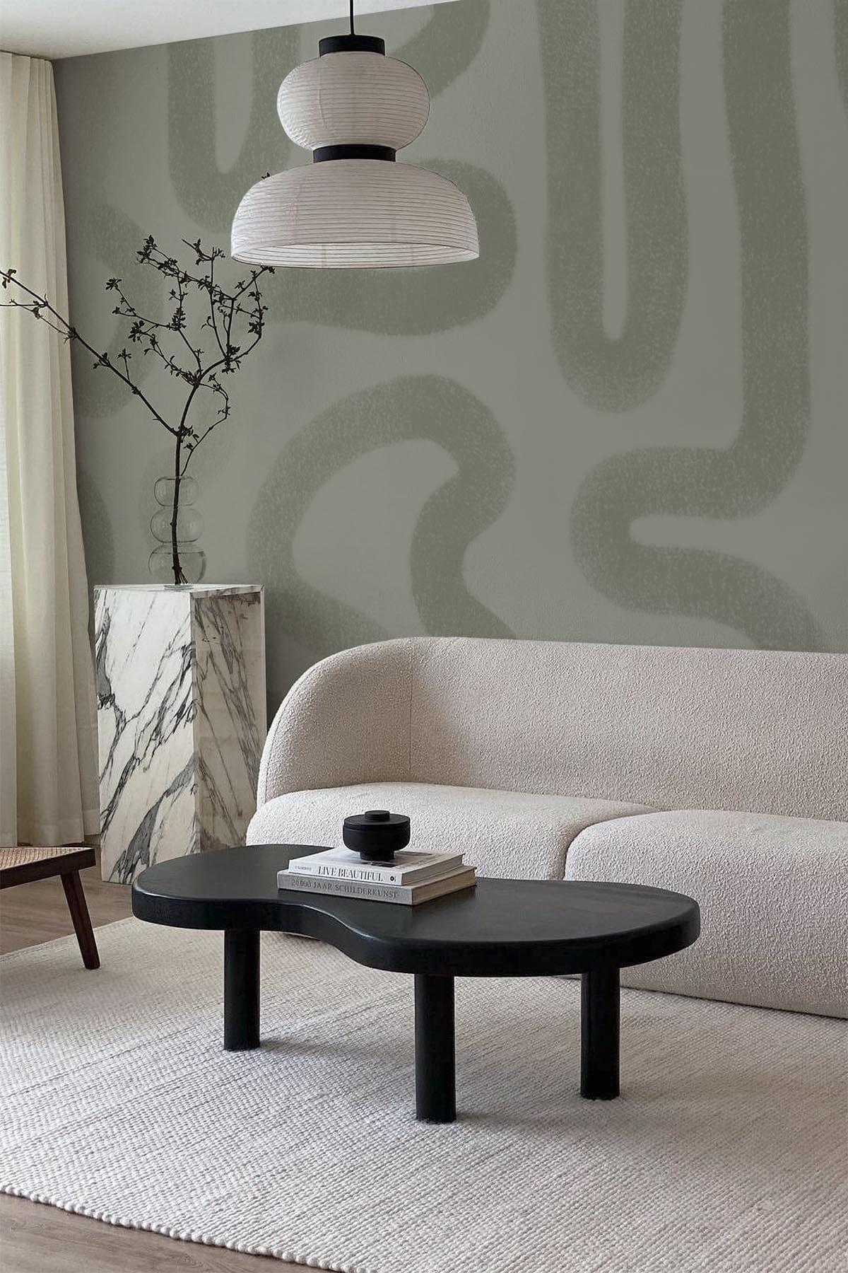  Organic Brushstroke Dusty Green