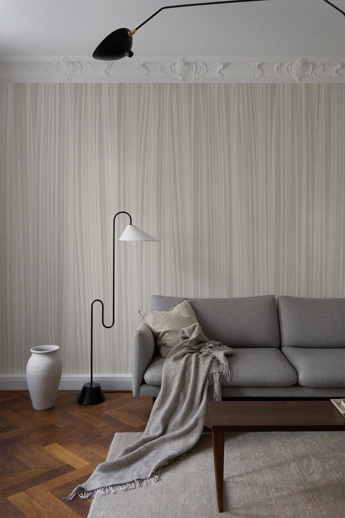  Pleated Wall Pale Beige