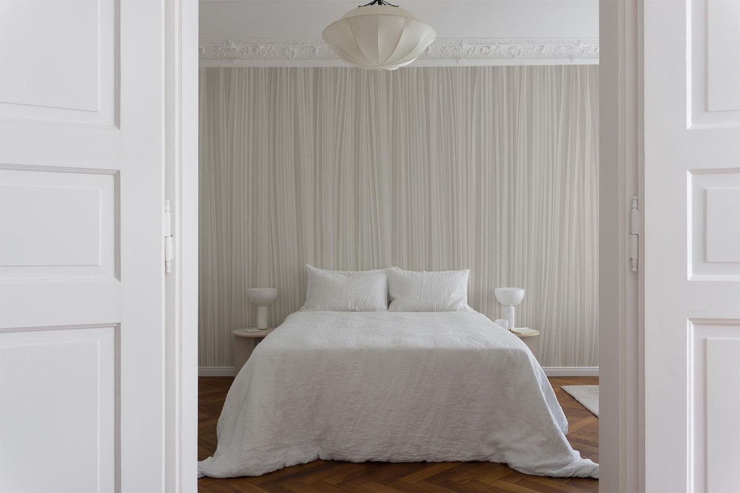  Pleated Wall Pale Beige