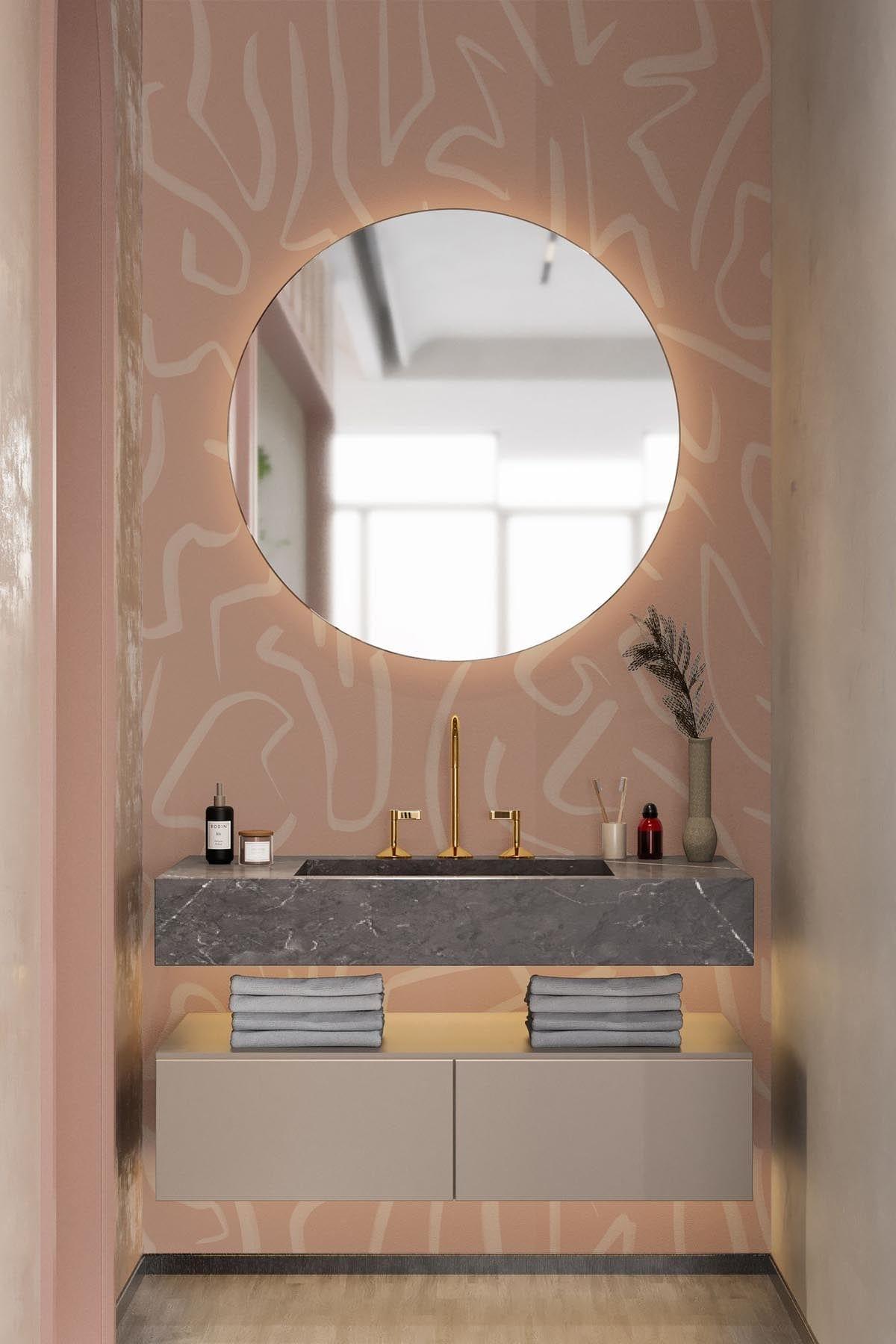  Artistic Lines Small Dusty Pink