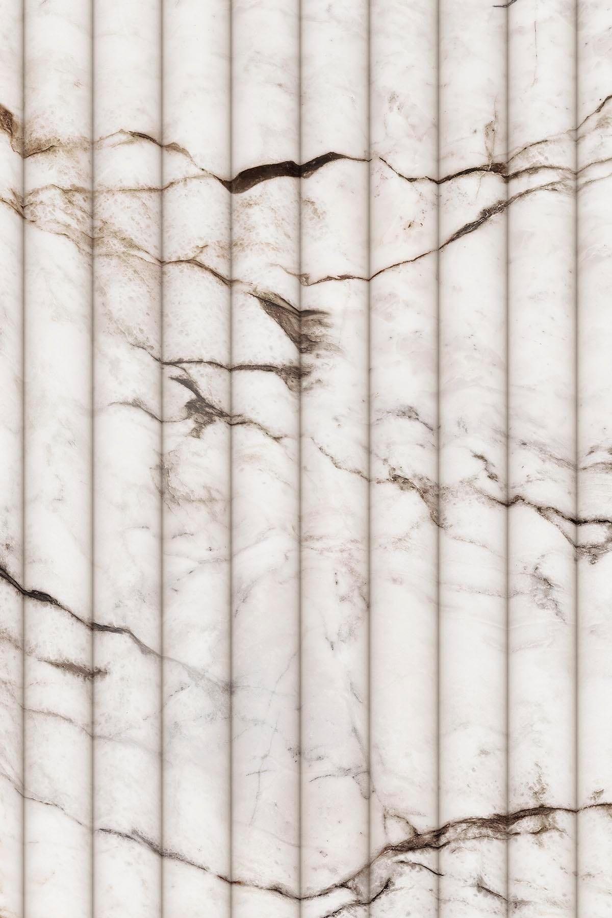 Fluted Marble Wallpaper Neutral