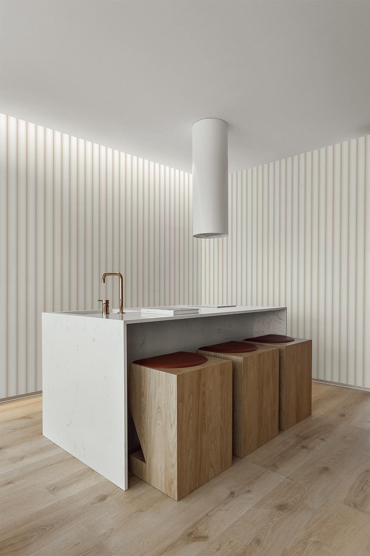  Fluted Wall Mural Creme
