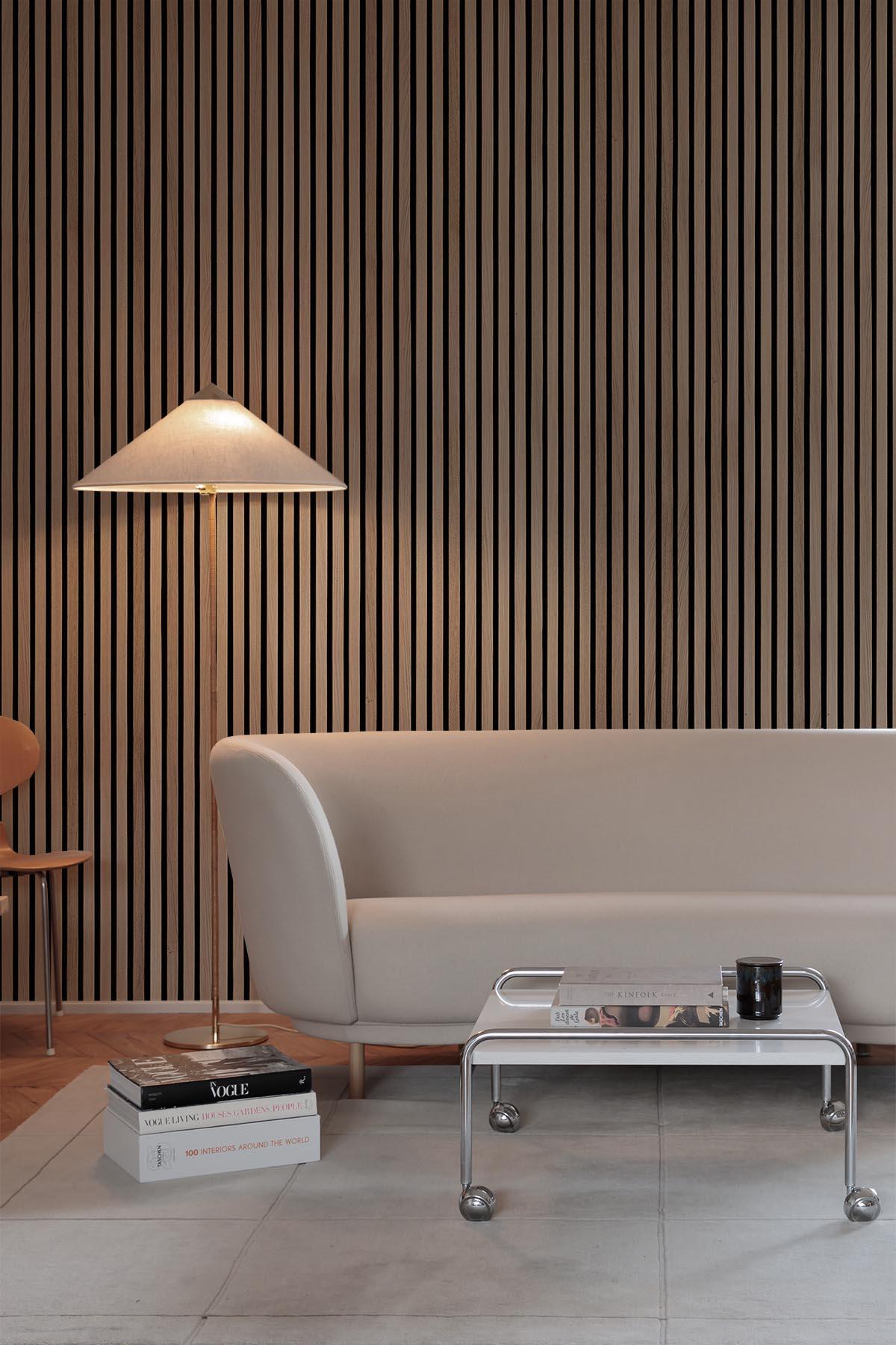  Rib Wood Wallpaper White Washed Oak