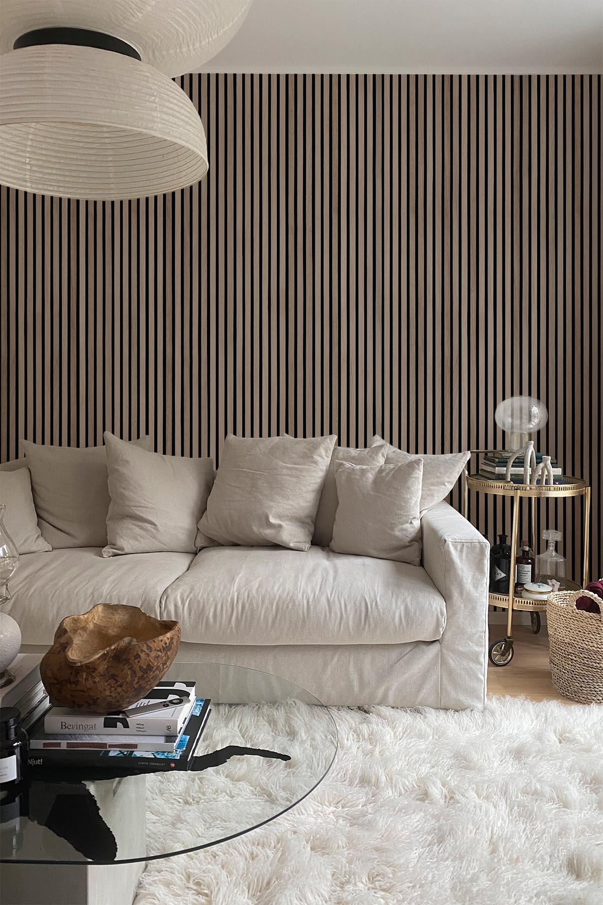  Rib Wood Wallpaper White Washed Oak