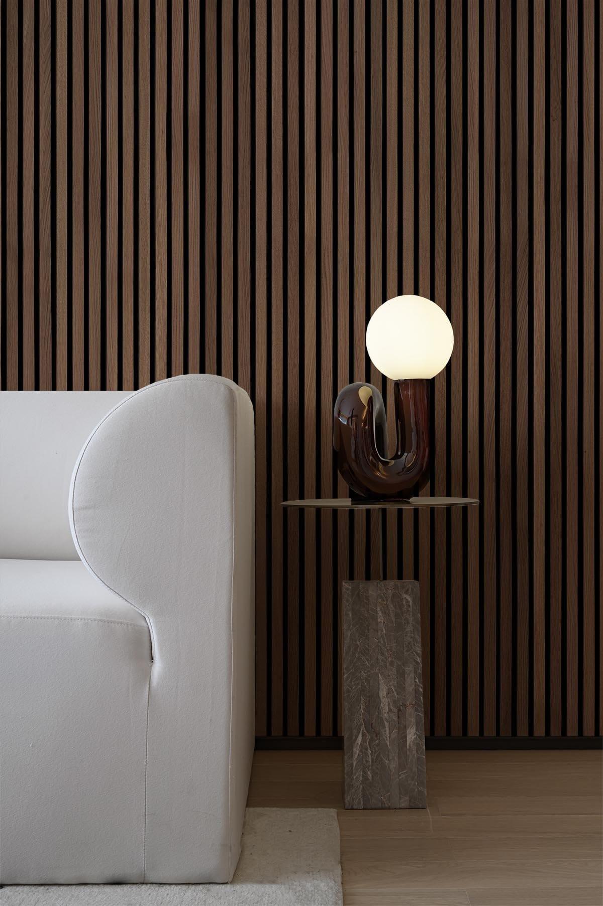  Rib Wood Wallpaper Brown Oak