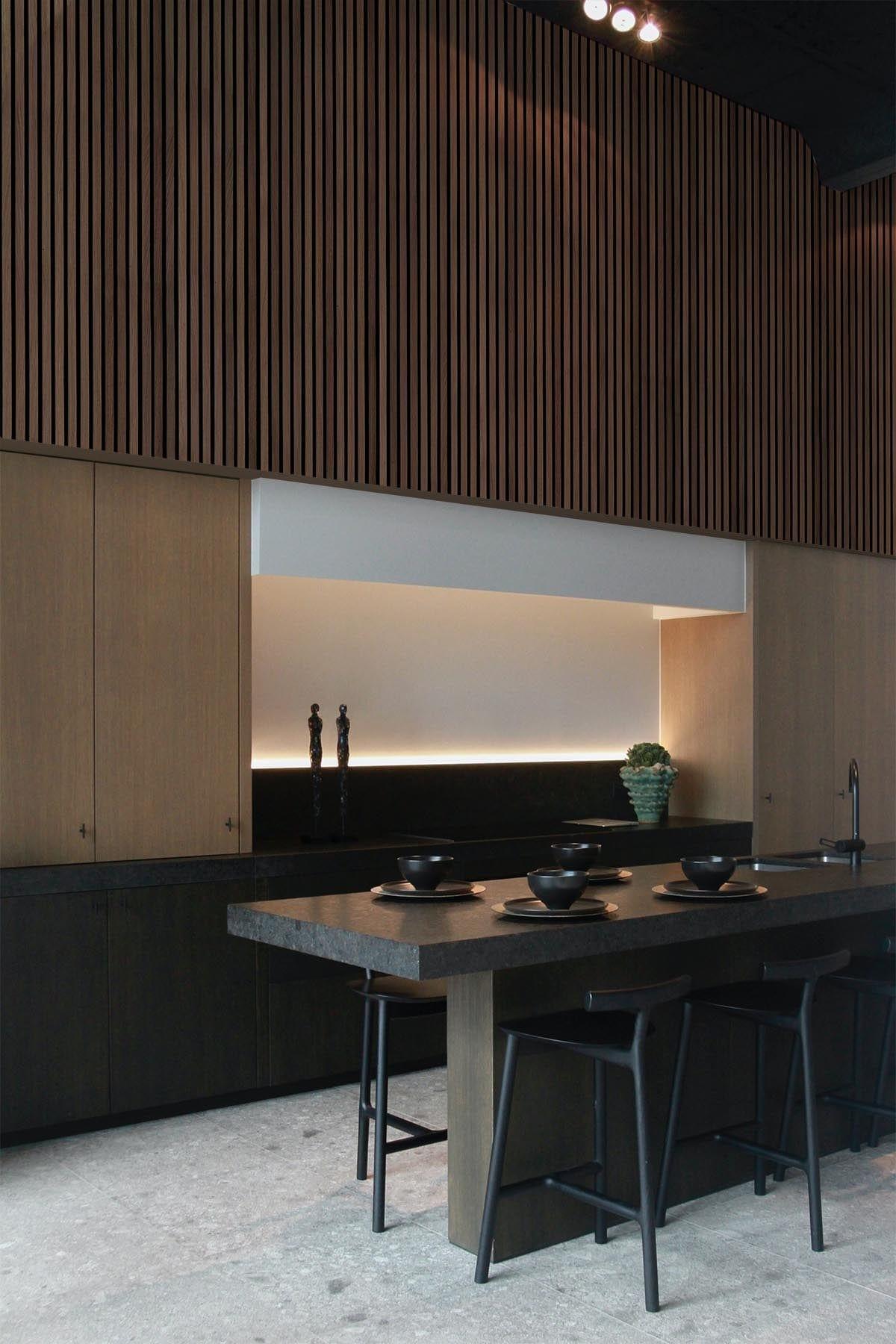  Rib Wood Wallpaper Brown Oak