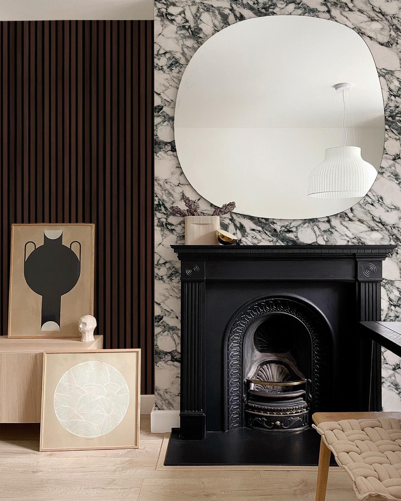  Rib Wood Wallpaper Dark Oak