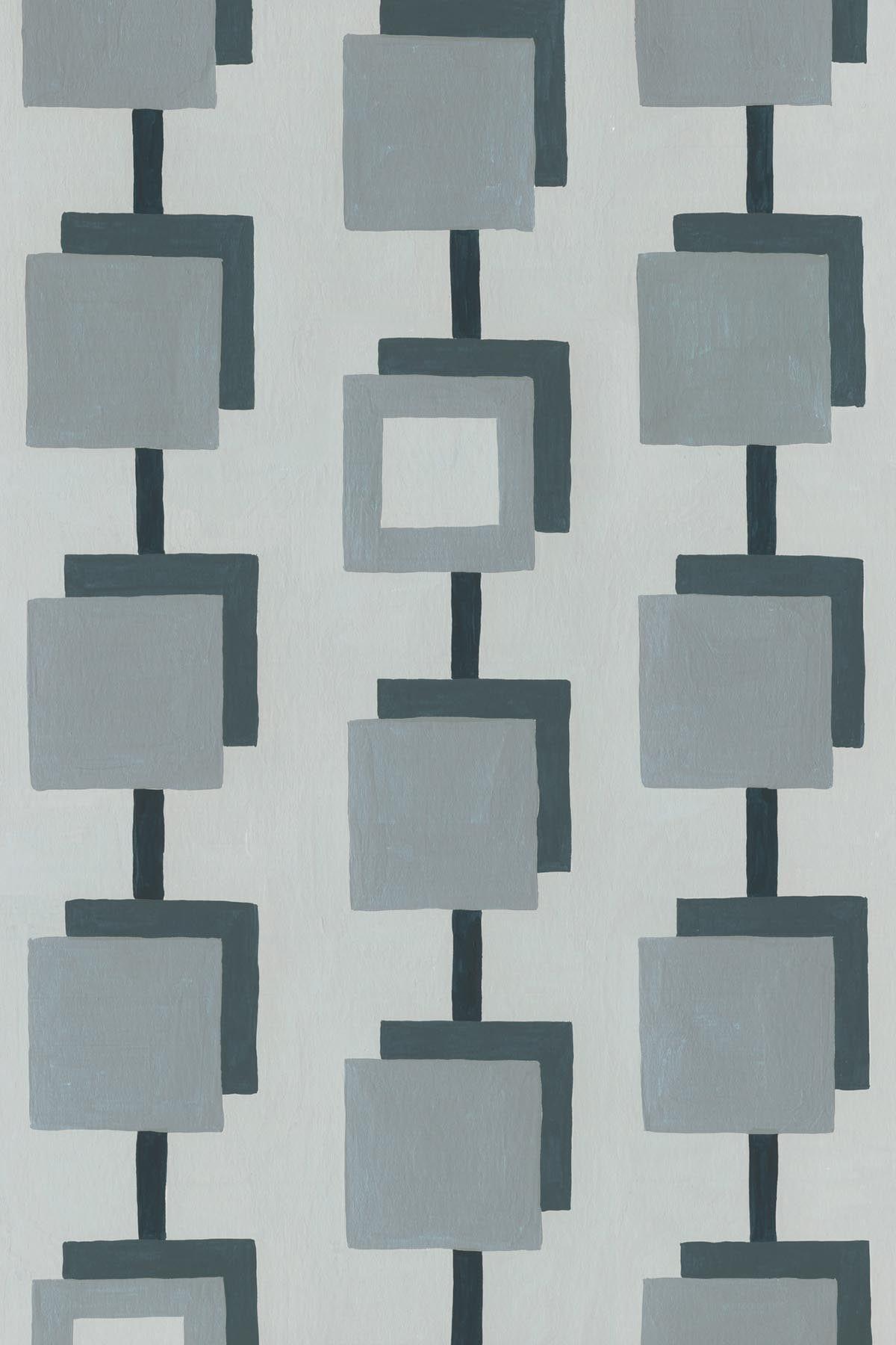  Squared Lines Blue