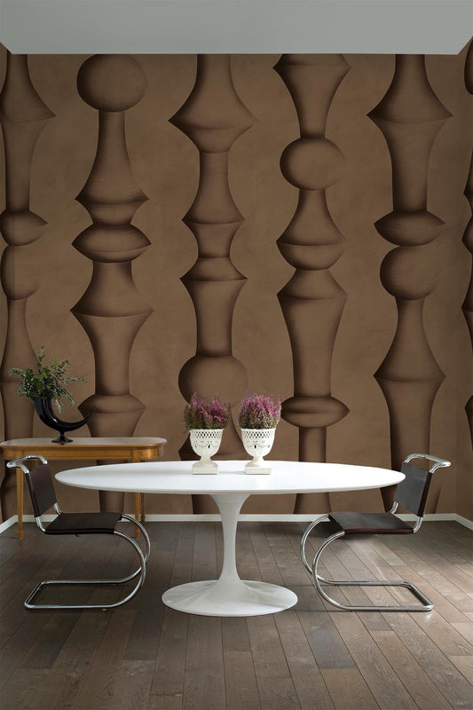  Sculptural Shadow Light Brown