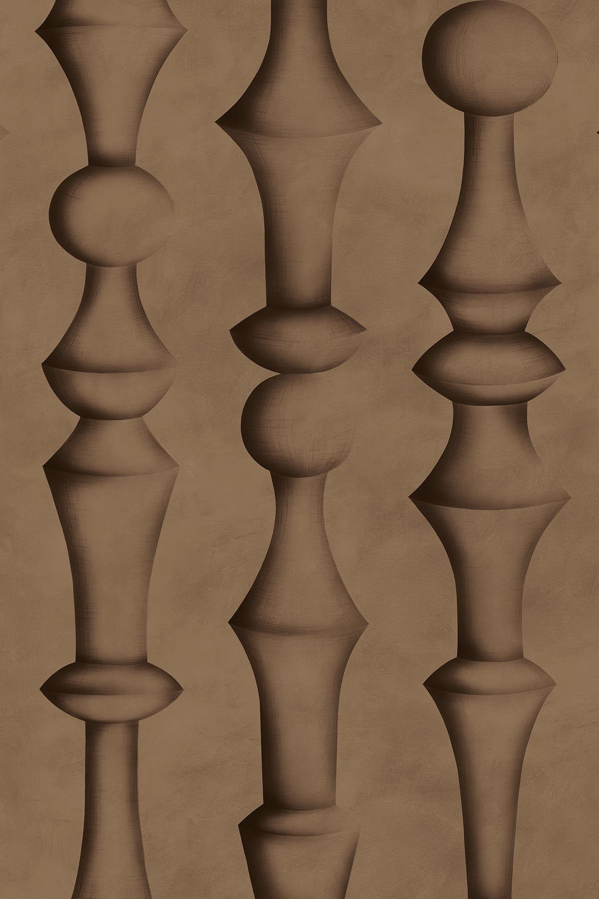 Sculptural Shadow Light Brown