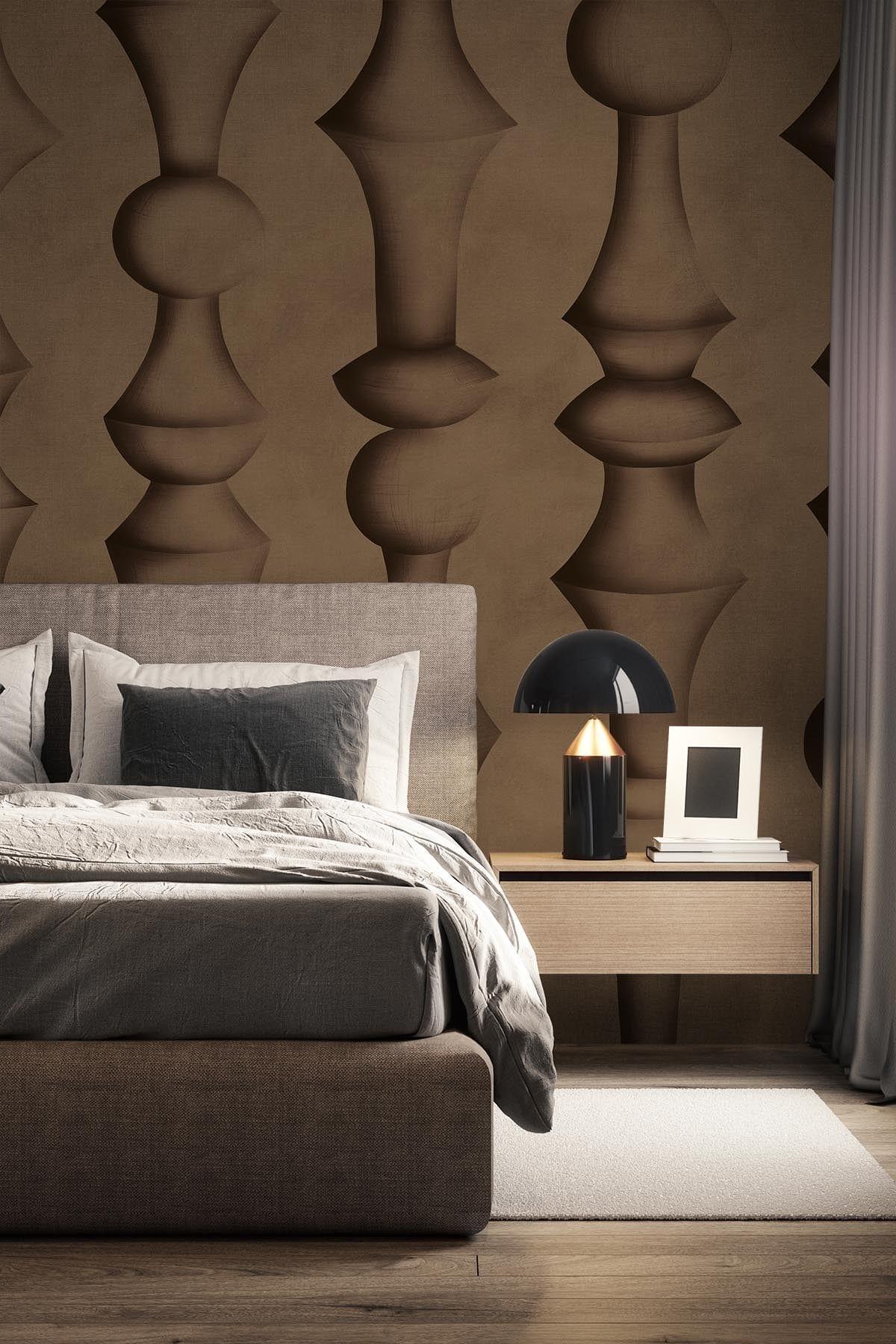  Sculptural Shadow Light Brown