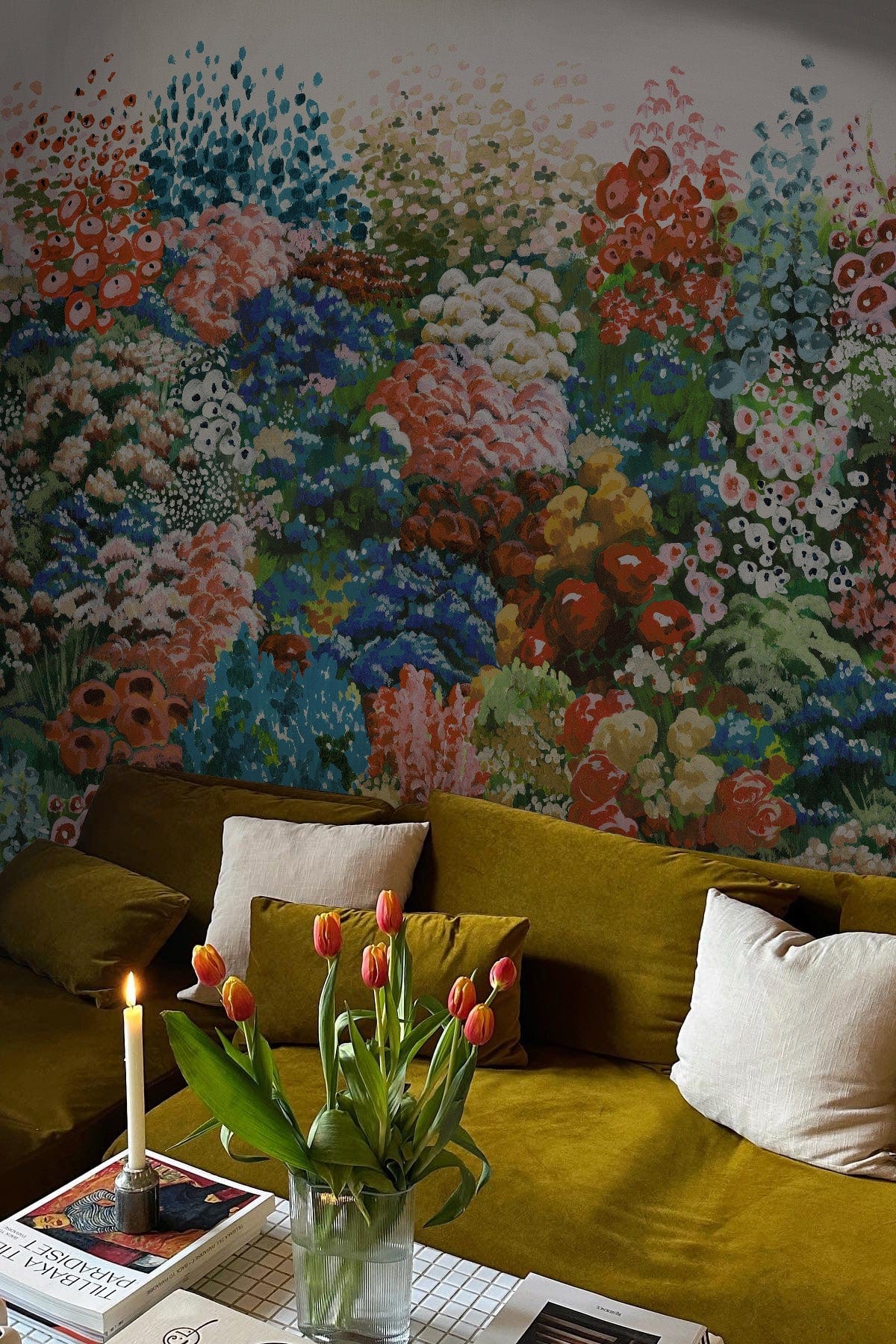  Flower Field White Multi