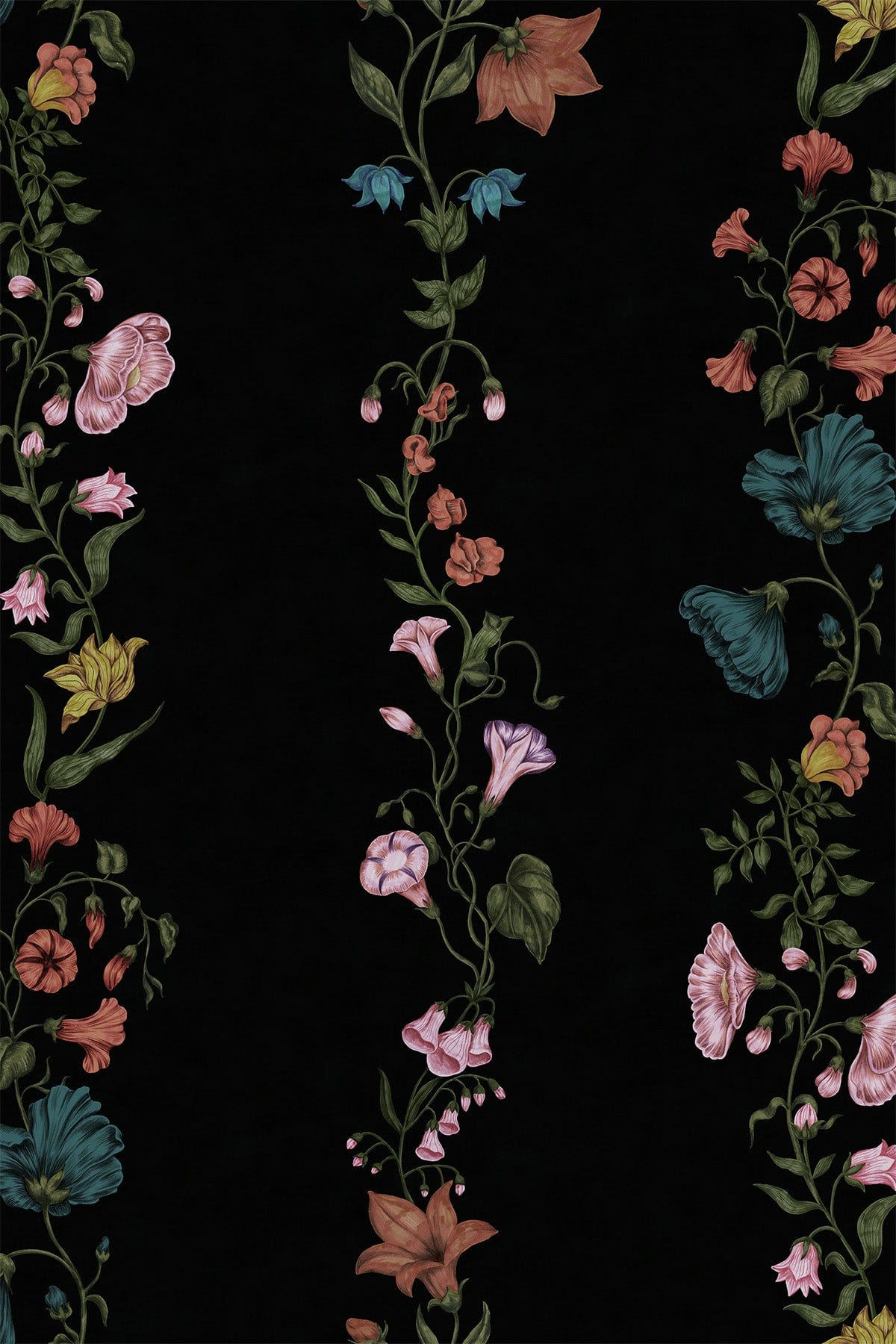  Flower Vine Black
