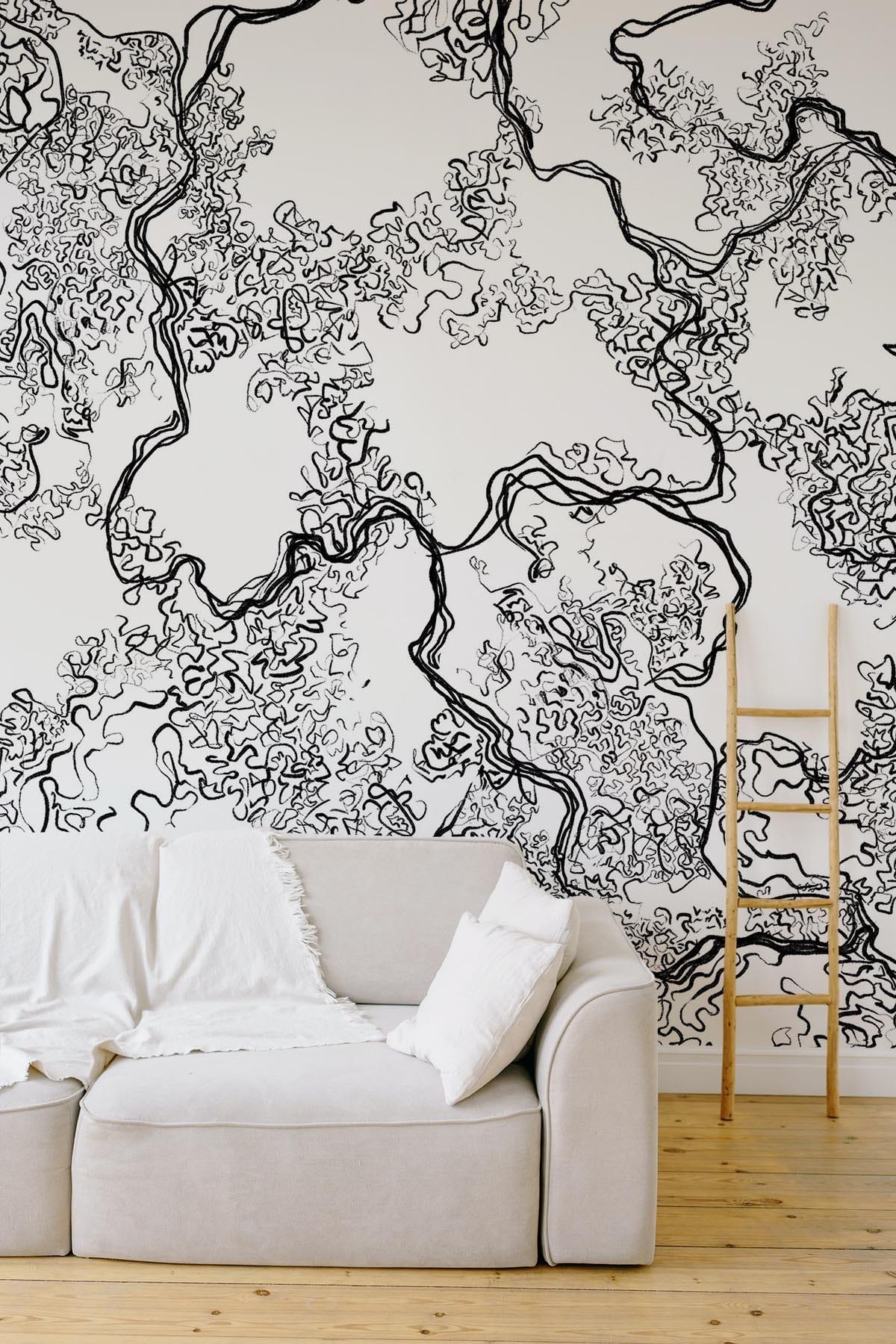 Abstract Sketch Black