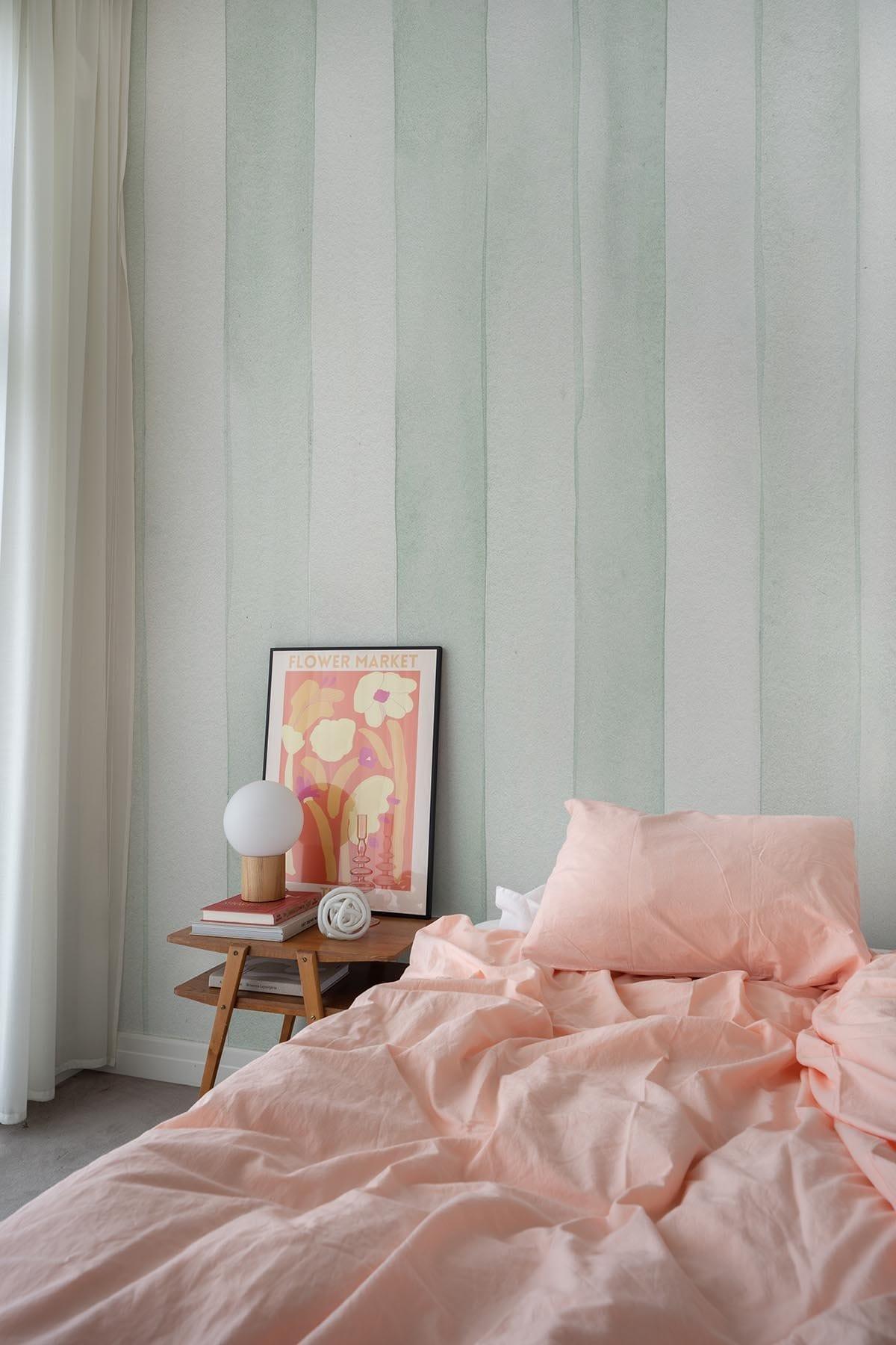  Aquarelle Stripe Pastel Green