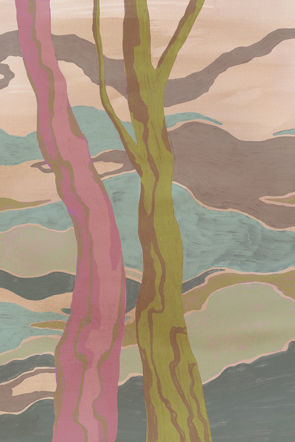  Graphic Landscape Pink