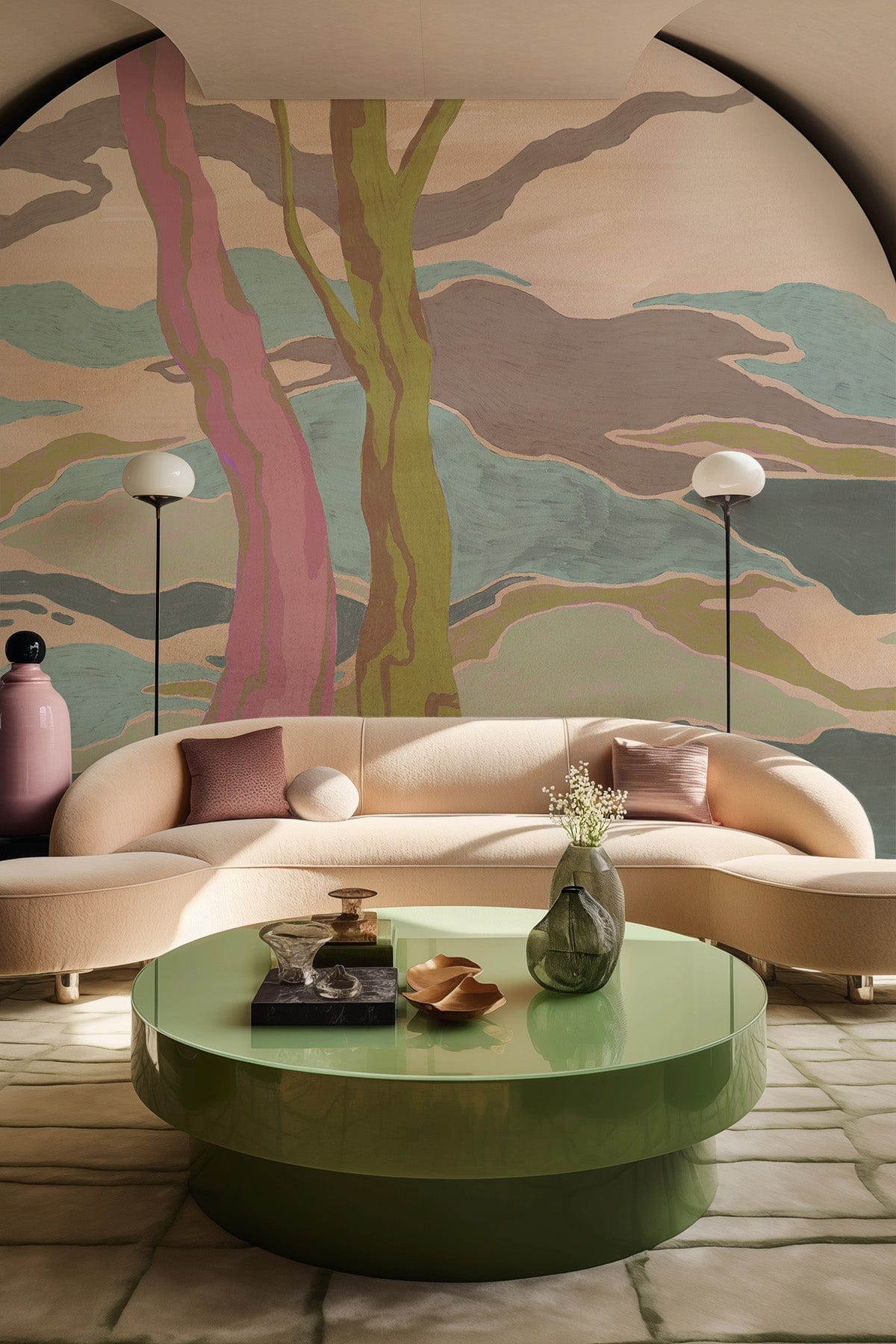  Graphic Landscape Pink