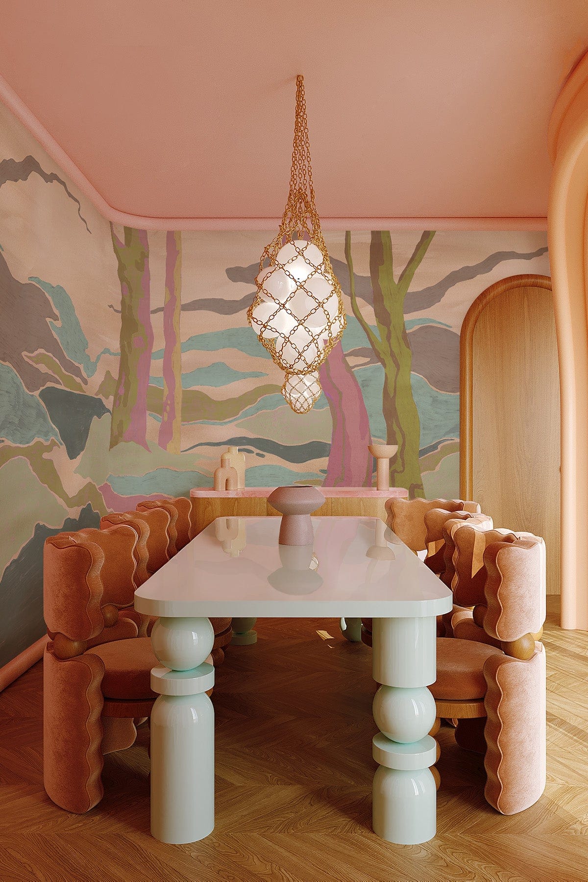  Graphic Landscape Pink