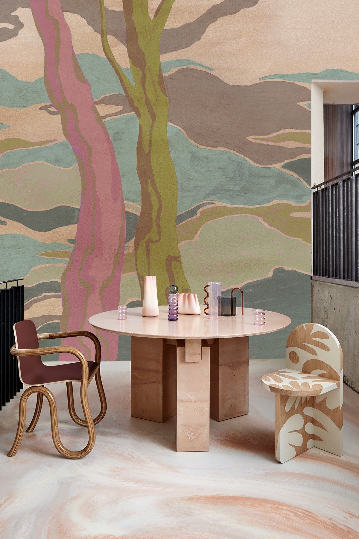  Graphic Landscape Pink