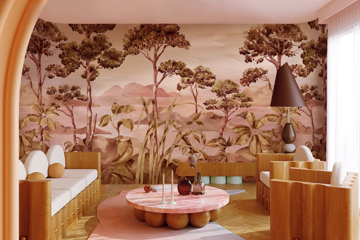  Misty Landscape Pink