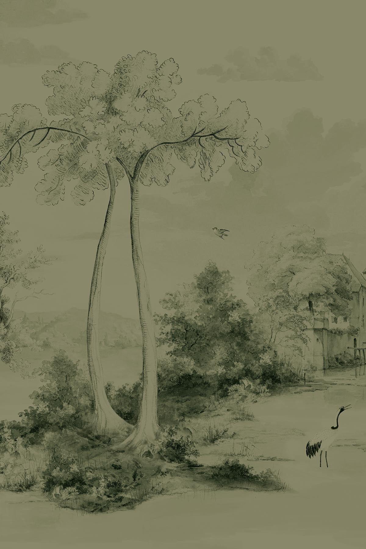  Scenic Landscape Dark Green