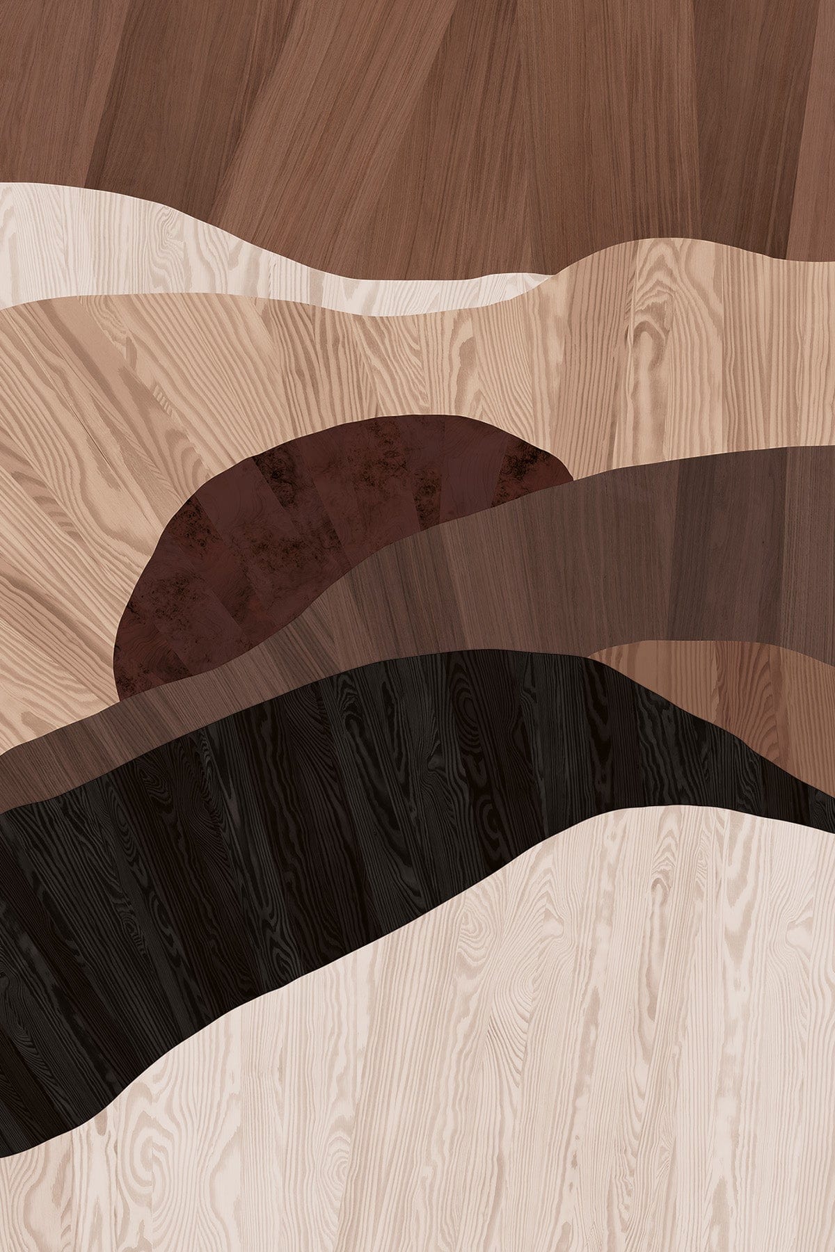  Scandi Wood Brown Multi