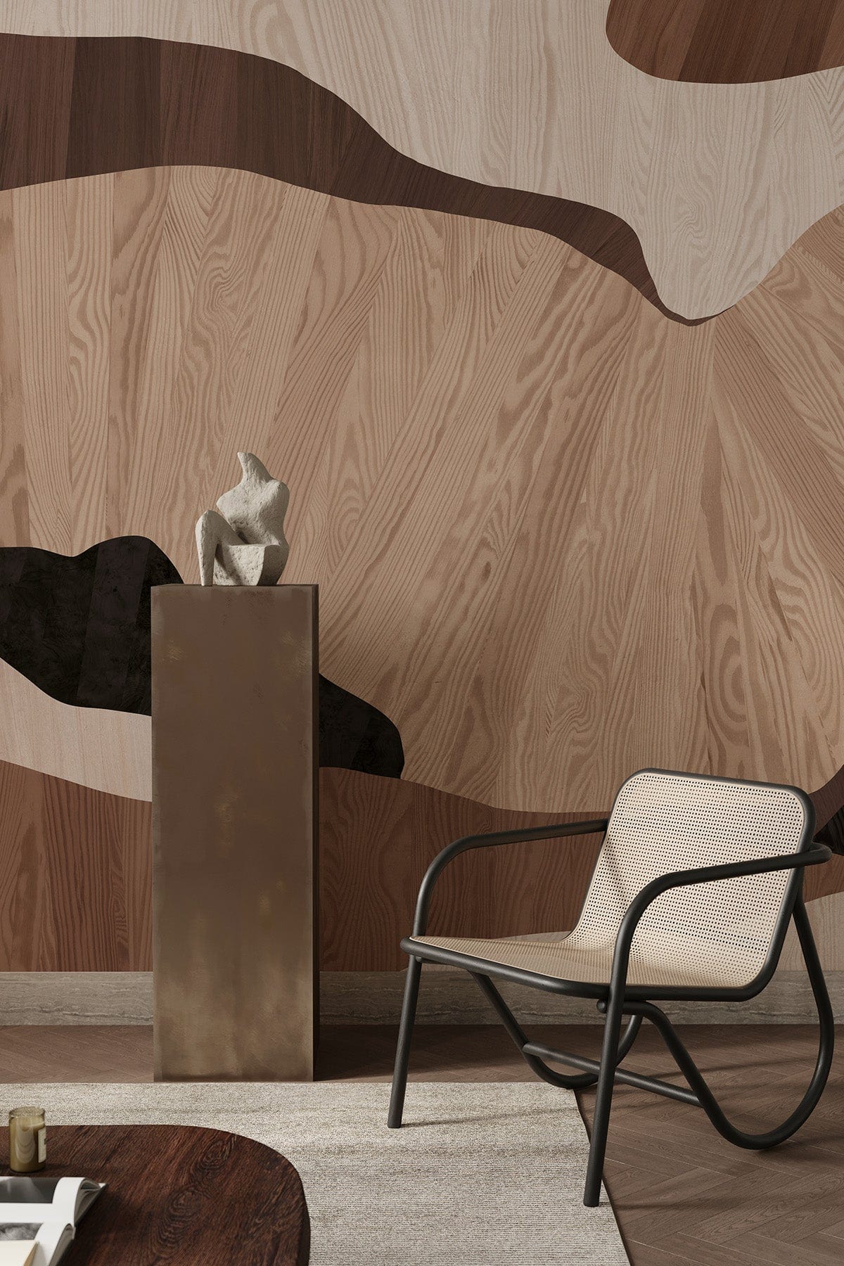  Scandi Wood Brown Multi