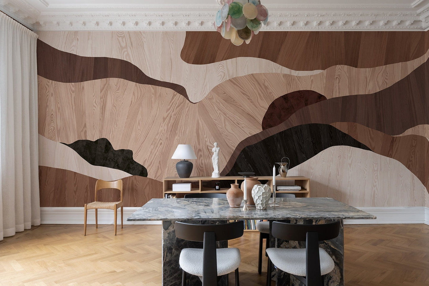  Scandi Wood Brown Multi