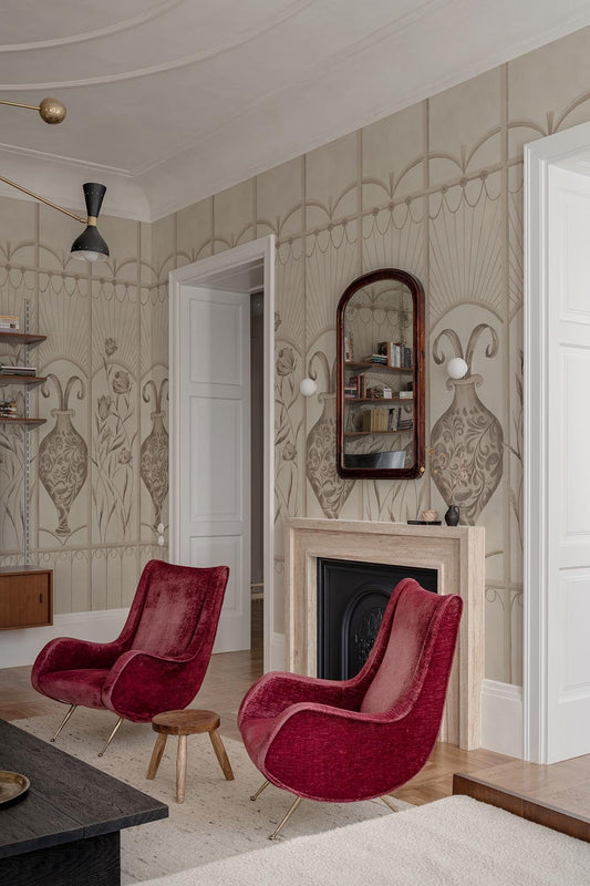  Botanical Deco Pale Beige