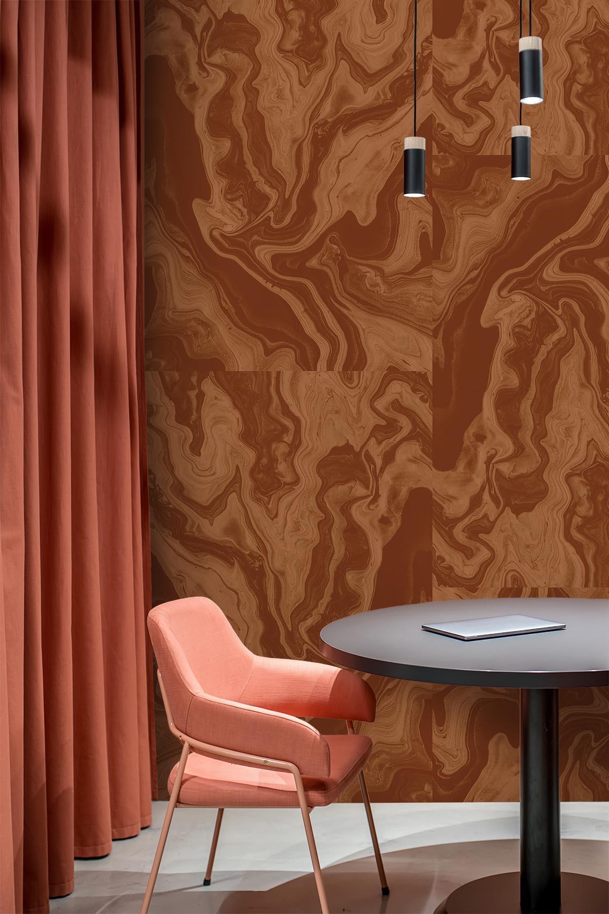  Marbling Tiles Terracotta