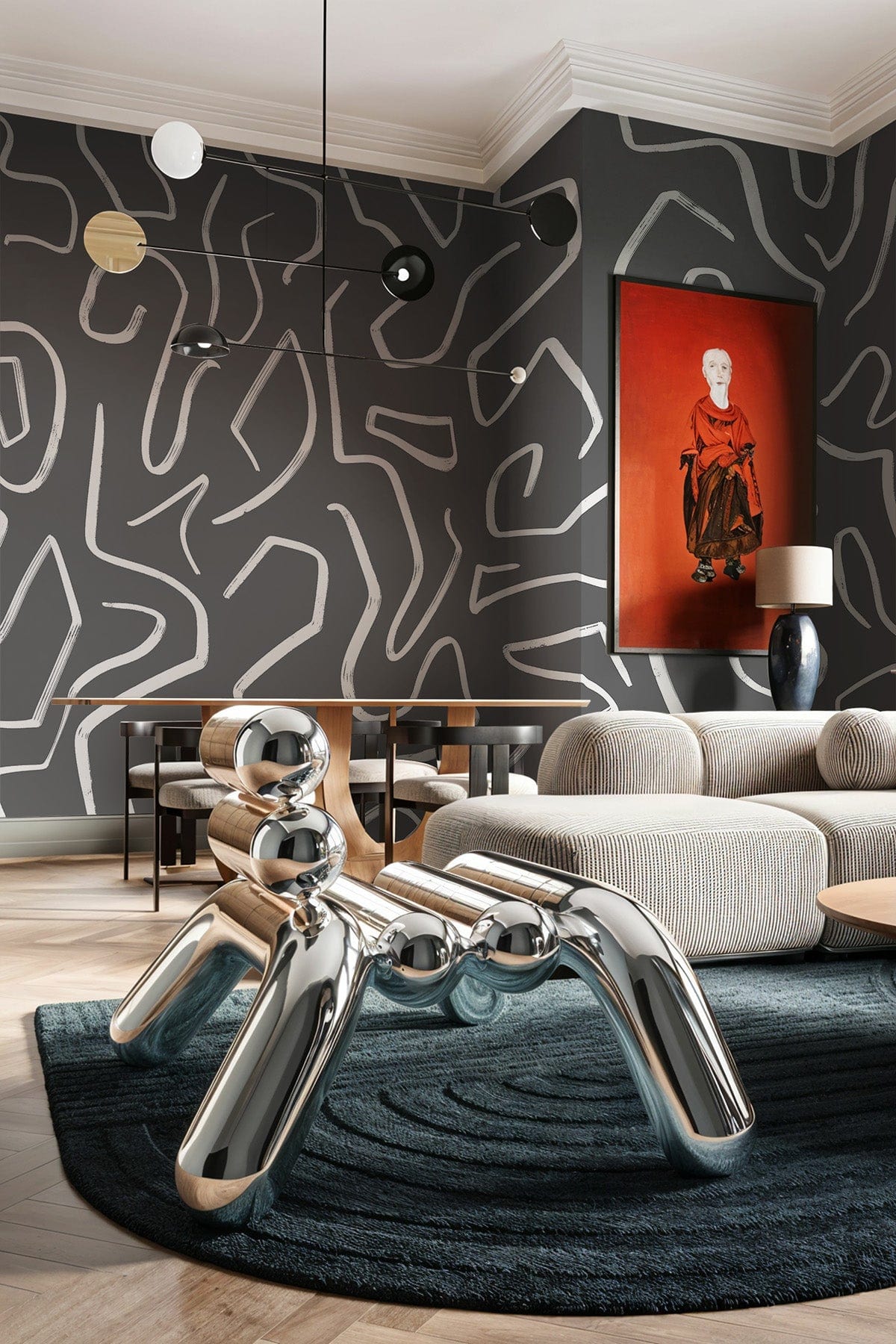  Artistic Lines Stone Grey