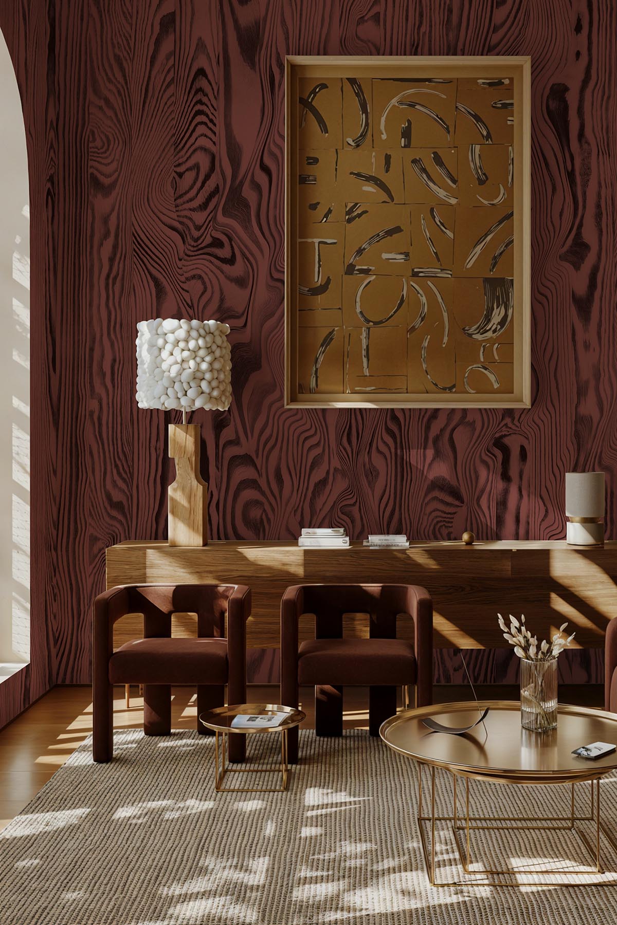  Vibrant Veneer Marsala Red