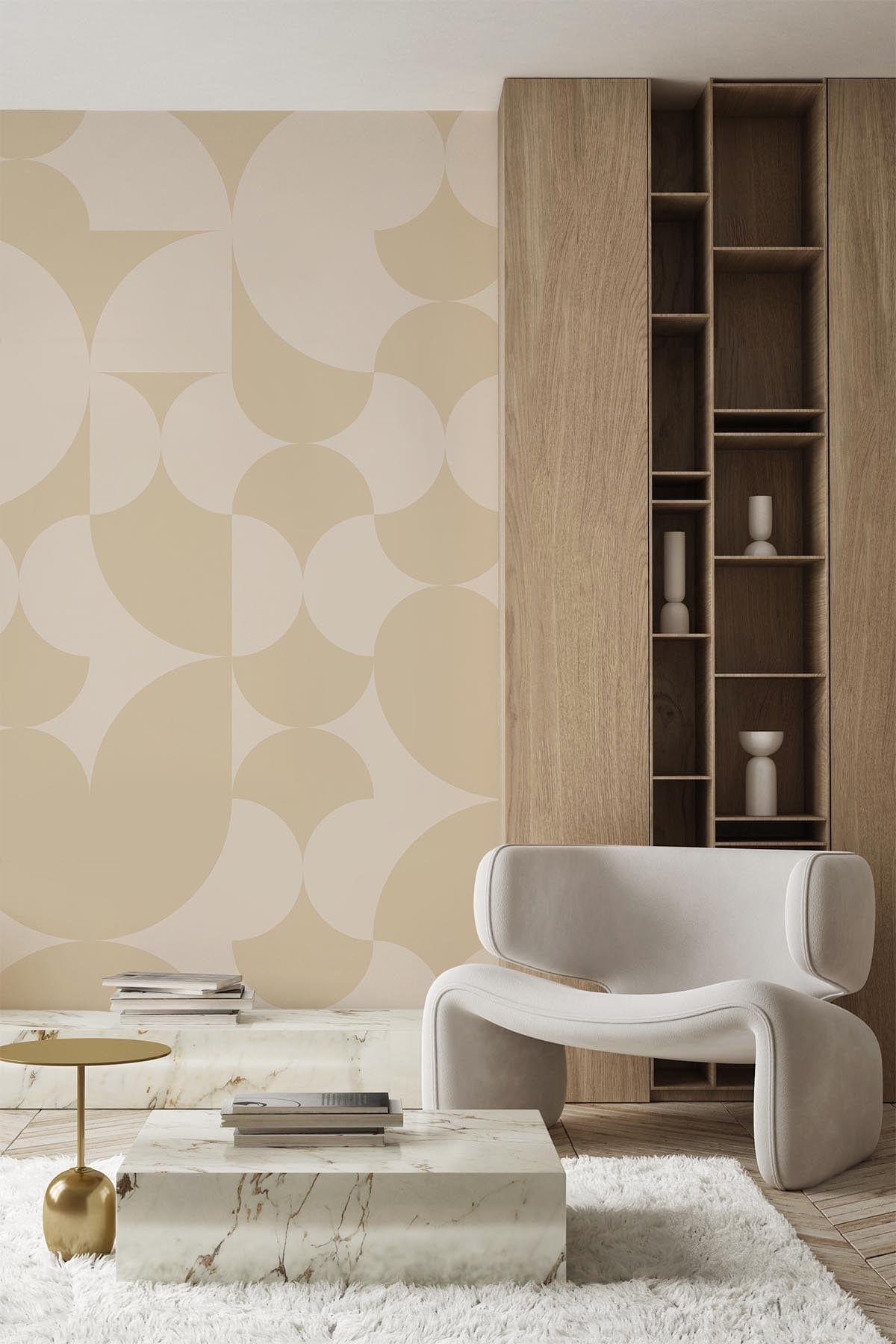  Retro Geometric Pale Yellow