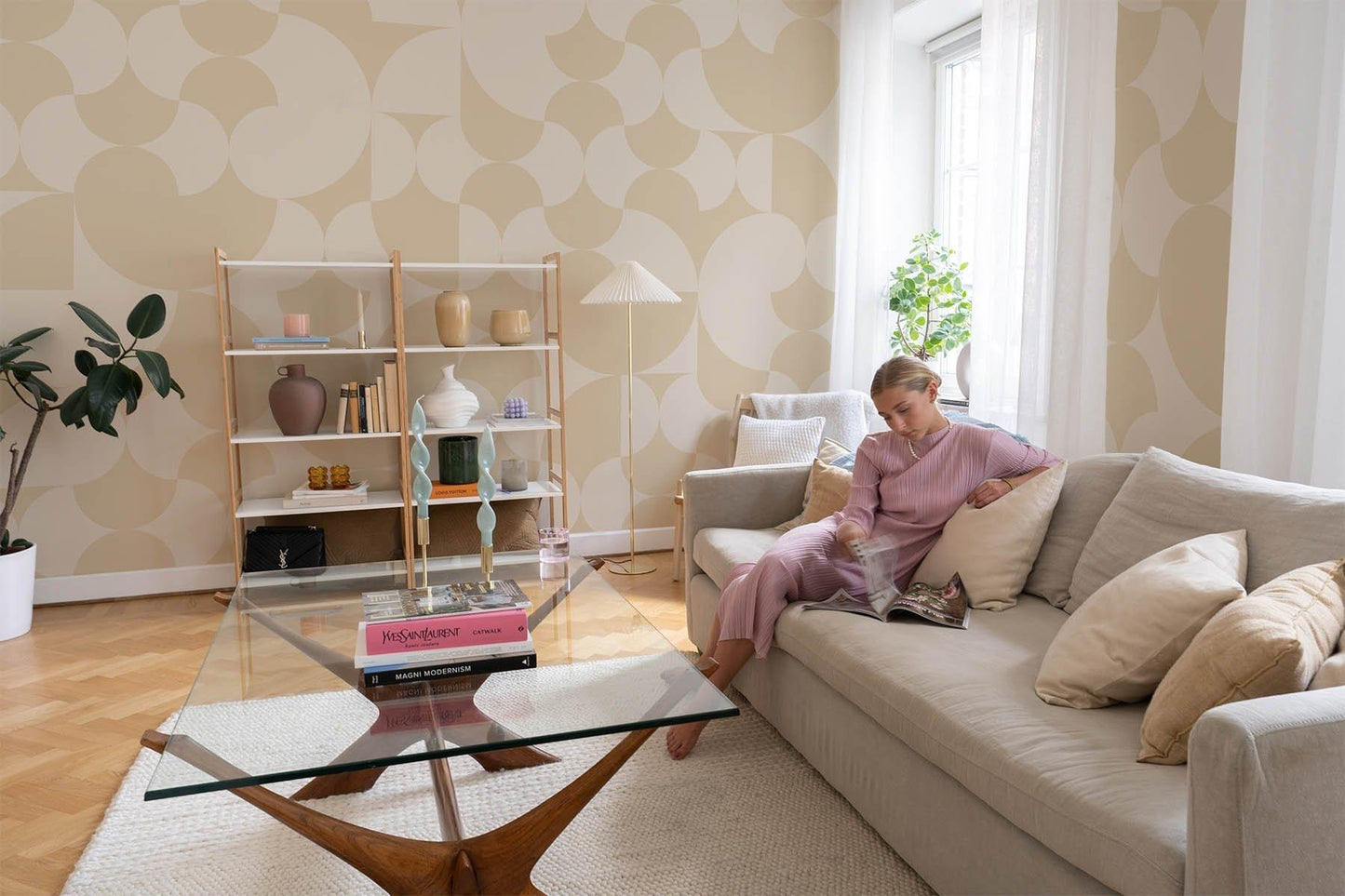  Retro Geometric Pale Yellow