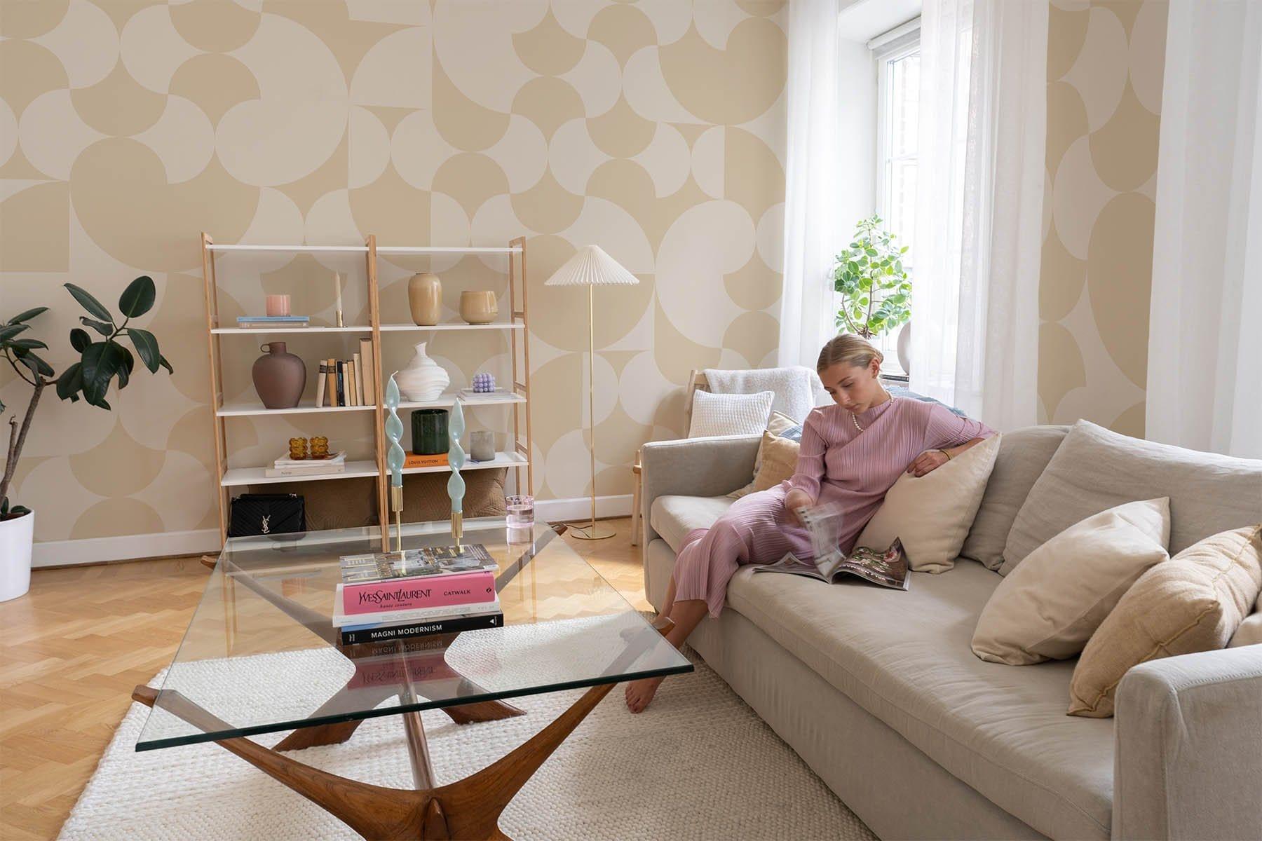  Retro Geometric Pale Yellow