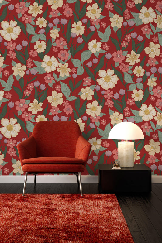  Vintage Garden Red